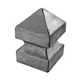 Krytka na sloupek,ukončení 100x100, h136, t2mm