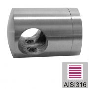 Nerezový držák prutů AISI316, 40x40x2/d16mm