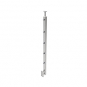 Sloupek antikorový , Boční kotvění - rovné AISI304 Rovina/H100 Výplň: 10x10, Madlo: 40x40x2
