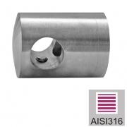 Nerezový držák prutů AISI316, d10/40x40x2mm