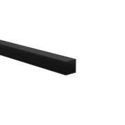 Hliníkový plotový adaptér pro výplně 20 mm a pro fasádní systém, 25 × 25 – 6,0 m – Černá RAL 9005
