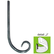 Element tvarovaný,kovaný prvek 70x130, 12x12mm