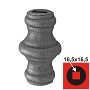 Kovaný tvarový průvlak h69, D43, 16,5x16,5mm