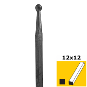 Kovaný plotový hrot h150, b15, n12x12mm