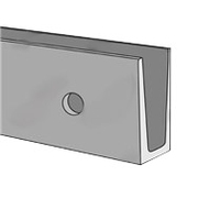 Nerezové zábradlí - Kotvící profil, BK - držák skla